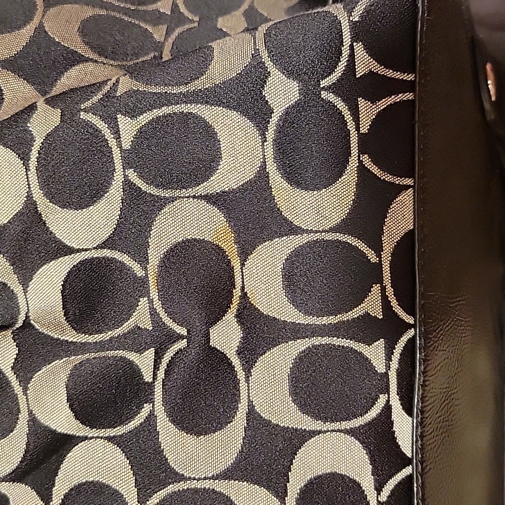 Authentic Coach Black/Silver Handbag - image 5